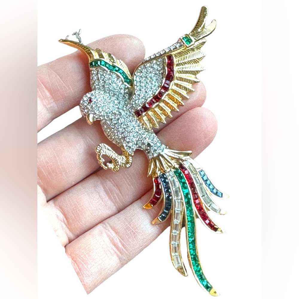 Lovely colorful crystal rhinestone  birds of paradise brooch rhinstones Dorlan - Picture 9 of 13